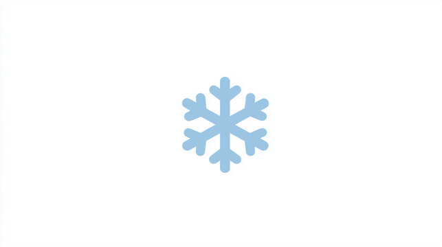 Simple snowflake icon design, perfect for weather-related themes or winter graphics.