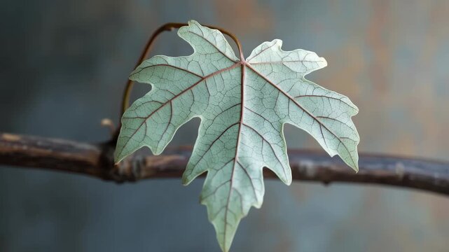Sycamore maple leaf isolated, A single sycamore maple leaf