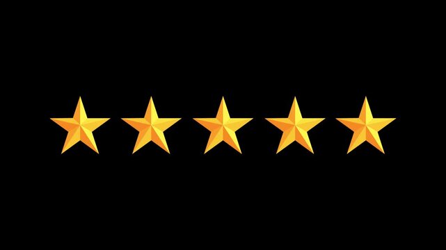 online four star rating reviews,black background.