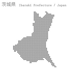 イラスト素材：日本地図　茨城県ベクターイラストマップ