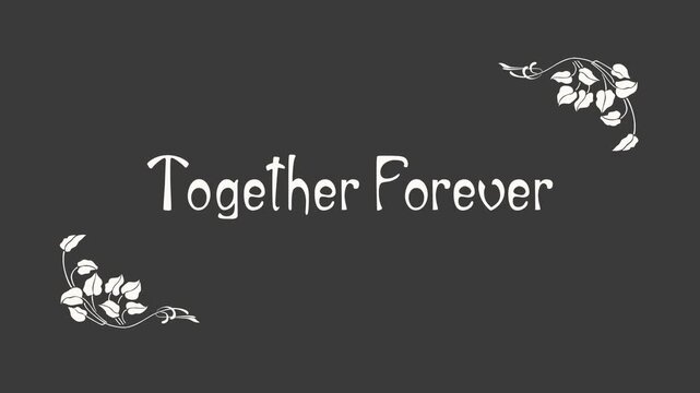 Together Forever &ndash; Art Nouveau Floral Wedding Title (Alpha Channel)