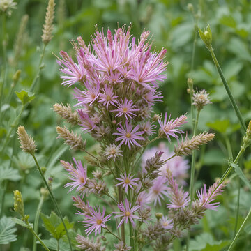 Soddy meadow, or Pike ( lat. Deschampsia cespitosa ) is a plant for flower garden in a natural style. Herb garden with ornamental cereals and aromatic herbs