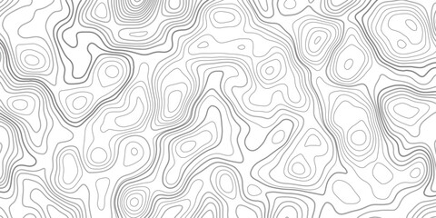 Abstract design with seamless pattern with lines topographic map. geographic mountain relief. the white on black contours topography stylized height of the lines. geographic contour map paper texture. © Arte Acuático