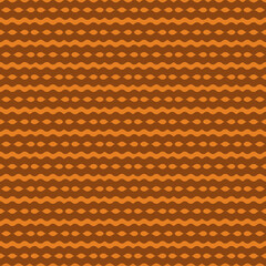 Fototapeta premium Retro Orange Wave Seamless Pattern Background – Abstract Wavy Lines and Geometric Repeat Design for Vintage Textile, Fabric, Wallpaper, and Modern Surface Pattern