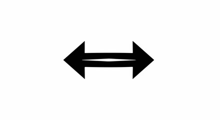 Two opposing black arrows pointing left and right on a white background, symbolizing choice or direction