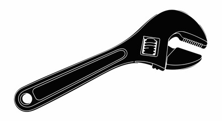 Obraz premium Adjustable wrench tool isolated on white background for repair and construction projects
