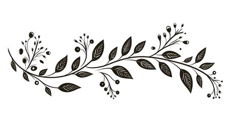 PNG Leaf Border Clipart illustration decorative graphics.
