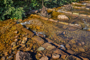 Artificial cascades built on river to protect the riverbed and nearby infrastructure © Brebca