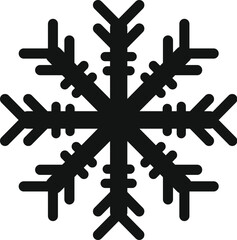Snowflake icon depicting winter, cold, freezing, and icy conditions