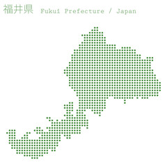 イラスト素材：日本地図　福井県ベクターイラストマップ