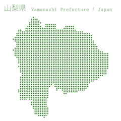 イラスト素材：日本地図　山梨県ベクターイラストマップ