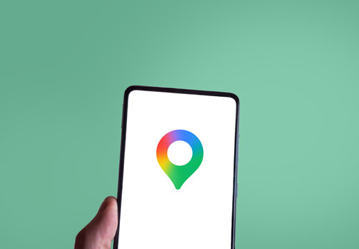 Google Maps logo on a screen.  Link&ouml;ping, &Ouml;sterg&ouml;tland, Sweden. 03-12-2026