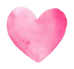 Fototapeta premium PNG Pink watercolor heart illustration.