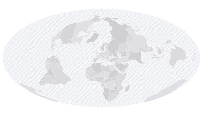 Fototapeta premium Customizable Briesemeister (1953) Wireframe Map - Hammer Projection