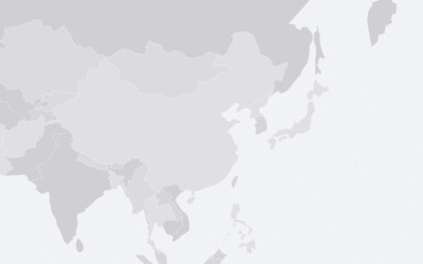 Fototapeta premium Customizable East Asia Wireframe Map - Mercator Projection