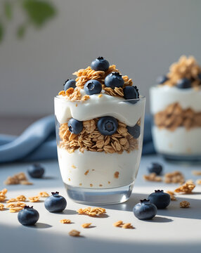 oatmeal with blueberries and milk