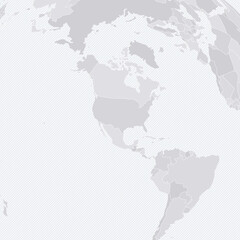 Fototapeta premium Customizable Western Hemisphere Wireframe Map - Azimuthal Equal-Area