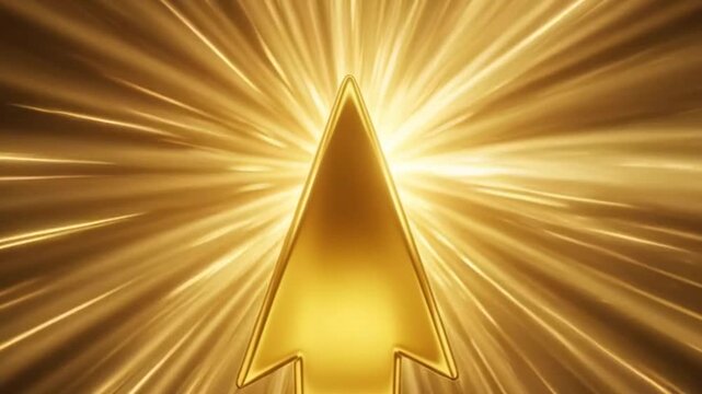 Golden Arrow Shining Brightly with Radiant Light.