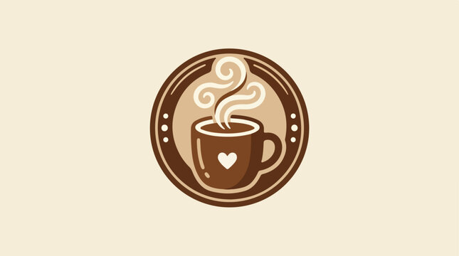 Coffee Cup Logo - A Warm and Inviting Beverage Design.
