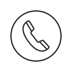 call phone communication icon in line design. call phone communication contact support on white background vector. call editable stroke icon