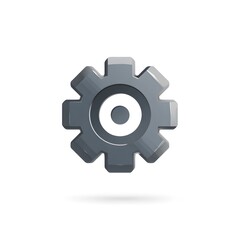 Fototapeta premium gear icon on white