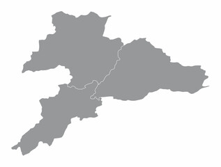 Obraz premium Canton of Jura administrative map