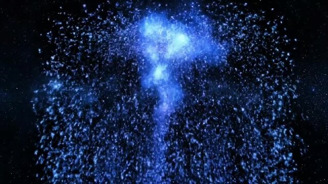 Hyper realistic 4K abstract cosmic scene inspired by gravitational black hole rings, glowing circular energy bands orbiting invisible center, particles stretching and bending as they move around 