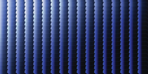 Premium 3D Cyber-Blade Armor Texture &ndash; Seamless Futuristic Architectural Shingle Pattern with Top-Left Studio Lighting and Deep Metallic Relief