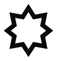 PNG Islamic pentagons shape symbol design black star.