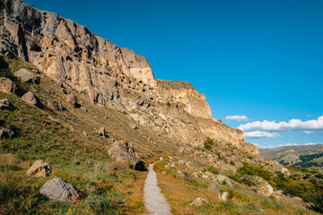 View on the cave monastery and dwellings of Vardzia in the south of Georgia © Pernelle Voyage