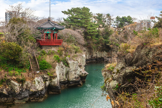 Scenery of Yong Yeonjeong Garden in Jeju City, South Korea