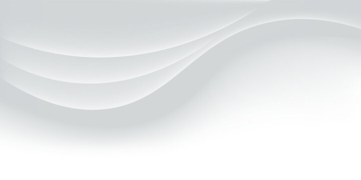 Soft and smoot minimal curvy lines background with white and grey color theme.