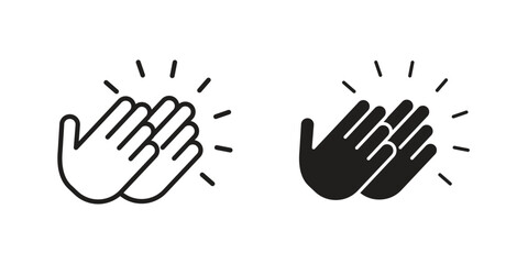 Clap icon collection vector illustrations, Vector pictogram © diga