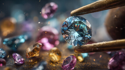 AI generator images of Padparadscha sapphire, a rare gemstone with a unique blend of pink and orange colors, is one of the most expensive gemstones in the world, with prices varying depending on size,
