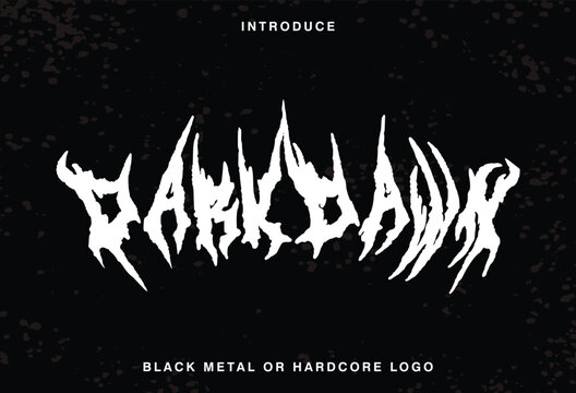 Death Metal, black metal, metal, punk, gothic, y2k, streetwear Rock Horror typeface Logo	