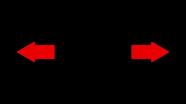 Two red arrows move left and right. 4K resolution.