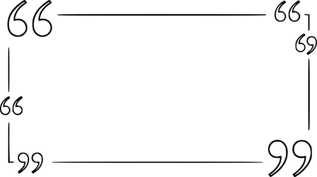 Quote marks frame vector set
