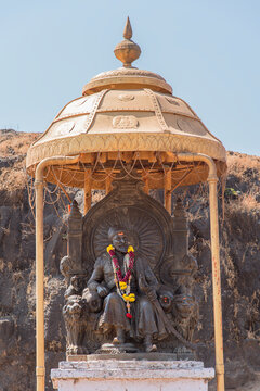 Chhatrapati Shivaji Maharaj Statue at Raigad Fort, The most important fort and capital of Chatrapati Shivaji Maharaj dynasty
