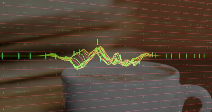 Starting flat, waveform rising into peak then oscillating before crest, showing amplitude changes
