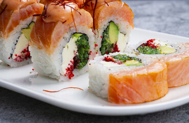 sushi with salmon © 0990930308