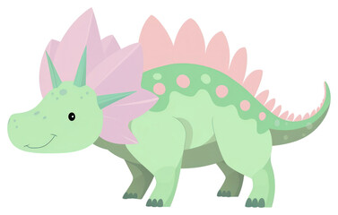 Naklejka premium PNG Triceratops illustration dinosaur cute.