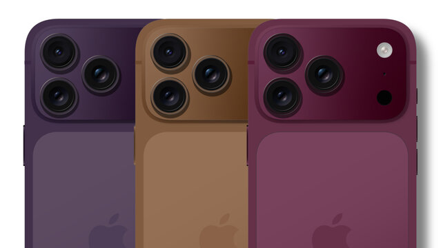 iPhone 18 Pro Series concept (2026) vector illustration in an editorial style. Showcasing a futuristic design, edge-to-edge display, and advanced camera system.