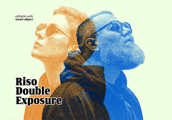 Riso Double Exposure Effect