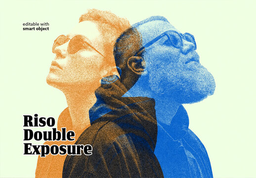 Riso Double Exposure Effect