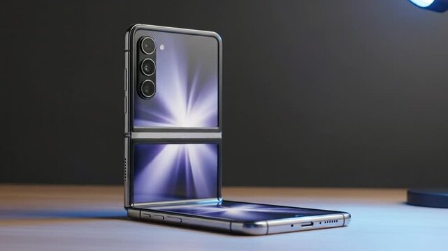 Futuristic Foldable Phone - A Glimpse into Tomorrows Mobile Technology.