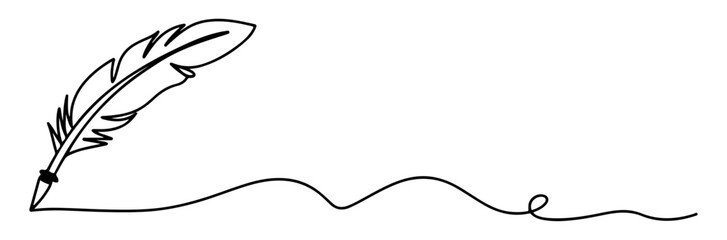 feather writing letter icon set © graphixecho