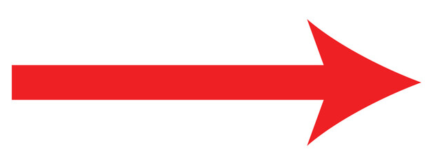 Fototapeta premium Long arrow. red arrow pointing left side. red large horizontal arrow pointing left. Eps 10