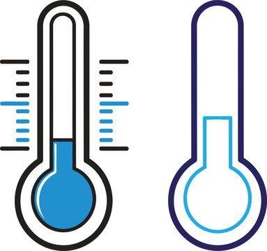 Thermometer icons indicating temperature measurement