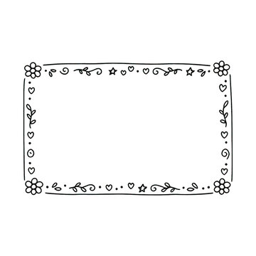PNG Elegant floral decorative frame illustration.