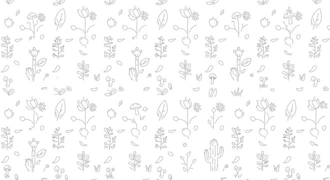 Collection of Various Simple Line Drawings.